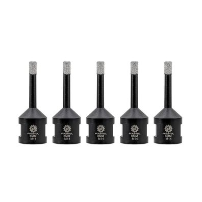 Focstol Diamant Fliesenbohrer 6mm (5 Stück) M14 Vakuumgelötet für harte Fliesen