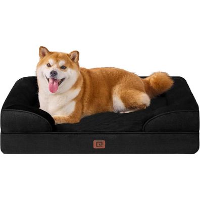Eheyciga Orthopädisches Hundebett L (89x56cm) aus Memory Foam, waschbar