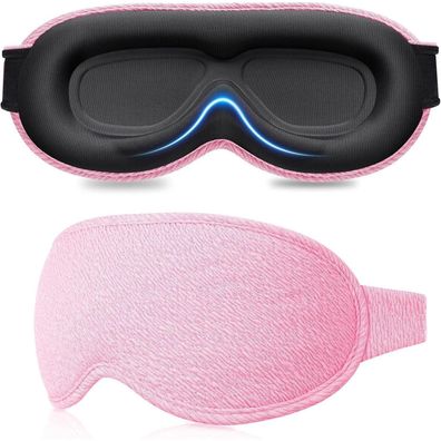 Gritin 3D Schlafmaske für Seitenschläfer - Atmungsaktiv, Lichtblockierend