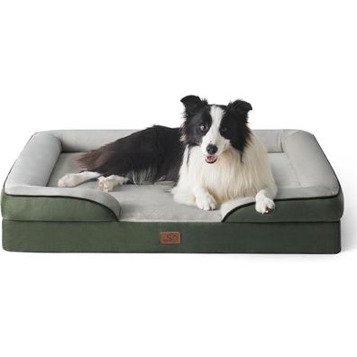 Bedsure Orthopädisches Hundebett Ergonomisches Hundesofa 89x63 cm, Tannengrün