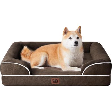 Eheyciga Orthopädisches Hundebett L (91x68cm) aus Memory Foam, waschbar