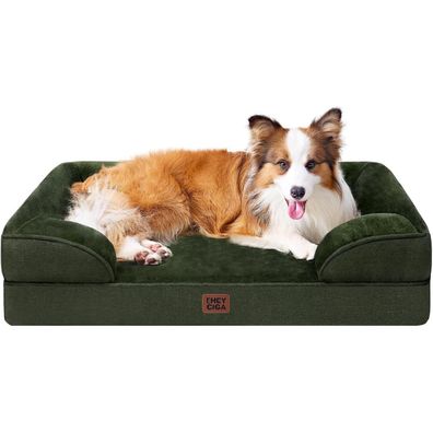 Eheyciga Orthopädisches Hundebett L (104x69cm) aus Memory Foam, waschbar