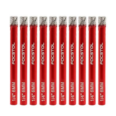 Focstol Diamant Fliesenbohrer 6mm, 10er Pack für harte Materialien