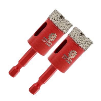 Focstol Diamant Fliesenbohrer 20mm - 2 Stück Bohrkrone mit