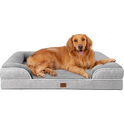 Eheyciga Orthopädisches Hundebett XL (112x81cm) aus Memory Foam, waschbar