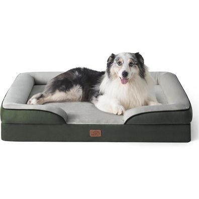 Bedsure Orthopädisches Hundebett 106x80 cm, Ergonomisches Hundesofa für große