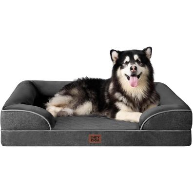 Eheyciga Orthopädisches Hundebett XXL (132x104cm) aus Memory Foam, waschbar