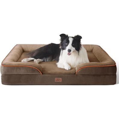 Bedsure Orthopädisches Hundebett 89x63 cm, Ergonomisches Hundesofa mit