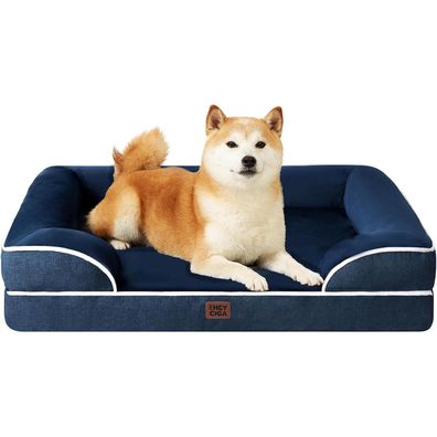 Eheyciga Orthopädisches Hundebett L (91x68cm) aus Memory Foam, waschbar