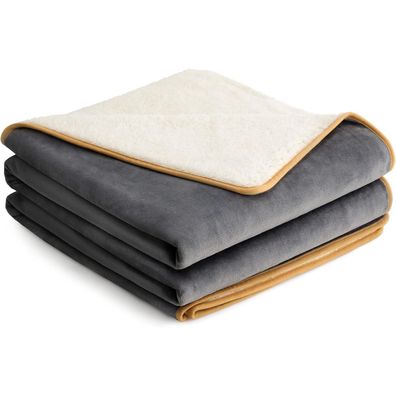 Lesure Wasserdichte Hundedecke XXL (229x218cm) Grau - Flauschig & Waschbar für