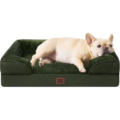 Eheyciga Orthopädisches Hundebett 76x51cm aus Memory Foam mit hohem Rand