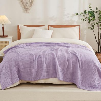 EMME Kingsize Baumwolldecke Musselin 274x229 cm, weiche und atmungsaktive