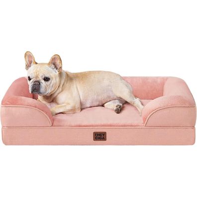 Eheyciga Orthopädisches Hundebett 76x51cm aus Memory Foam mit hohem Rand