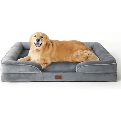 Bedsure Orthopädisches Hundebett Ergonomisches Hundesofa 122x89 cm für große