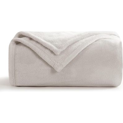 Aisbo Kuscheldecke Beige, flauschig und warm, 130x150 cm