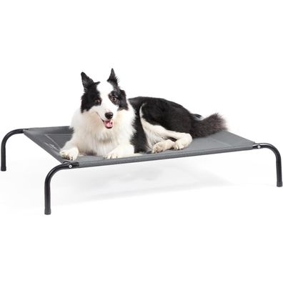 Bedsure Erhöhtes Hundebett Outdoor Grau M 105x80x20 cm - Ideal für Garten