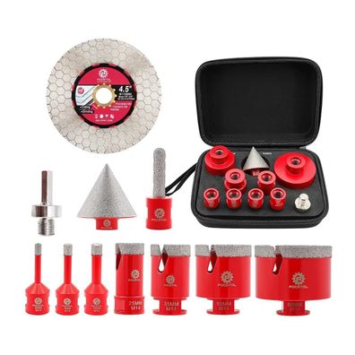 Focstol Diamant Fliesenbohrer Set 11tlg M14 Lochsäge für Fliesen, Marmor, Granit