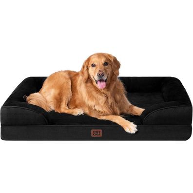 Eheyciga Orthopädisches Hundebett XL (112x81cm) mit Memory Foam, waschbar