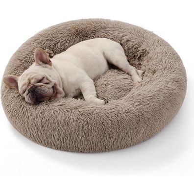 Bedsure Flauschiges Katzenbett/Hundebett Ø 70 cm, waschbar, rundes Kuschelbett