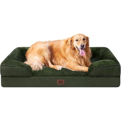 Eheyciga Orthopädisches Hundebett XL (112x81cm) aus Memory Foam, waschbar