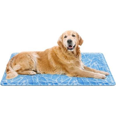 pecute Kühlmatte für Hunde und Katzen (90x50cm) - Selbstkühlendes Gelpad, L