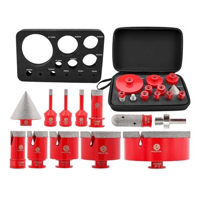 Focstol Diamant Fliesenbohrer Set 12tlg. M14 für Porzellan, Keramik, Marmor
