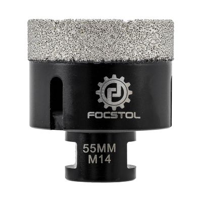 Focstol Diamant Fliesenbohrer 55mm Vakuumgelötet für Porzellan, Keramik