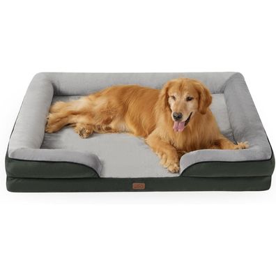 Bedsure Orthopädisches Hundebett 134x106 cm, Ergonomisches Hundesofa für große
