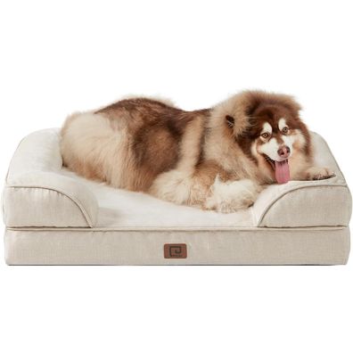 Eheyciga Orthopädisches Hundebett XXL (132x104cm) aus Memory Foam, waschbar