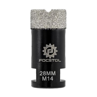 Focstol Diamant Fliesenbohrer 28mm M14 Gewinde Vakuumgelötet für Porzellan