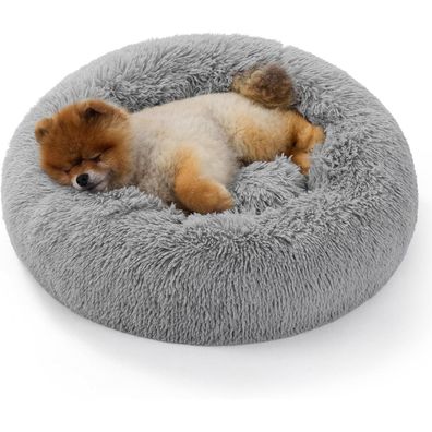 Bedsure Flauschiges Katzenbett rund Ø 60 cm, waschbar, für Katzen und kleine