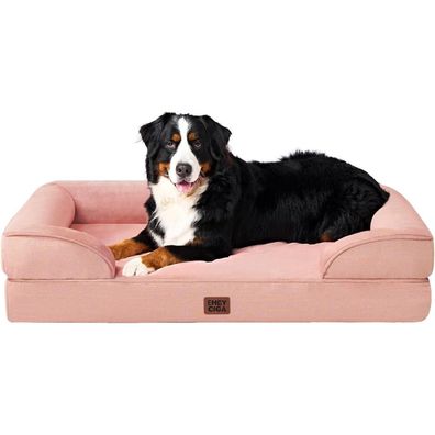 Eheyciga Orthopädisches Hundebett XXL (132x104cm) aus Memory Foam, waschbar