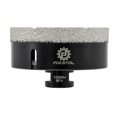Focstol Diamant Fliesenbohrer 100mm Vakuumgelötet mit M14 Gewinde für