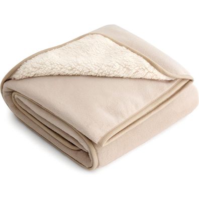 Lesure wasserdichte Hundedecke L (100x120cm) Sherpa Fleece, Sofaschutz, waschbar