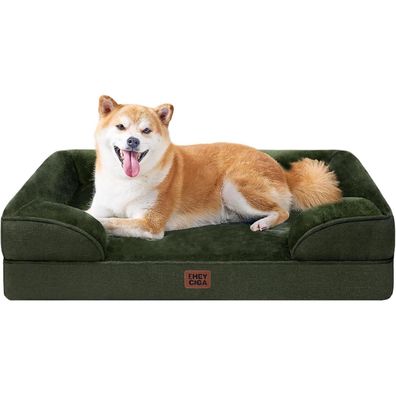 Eheyciga Orthopädisches Hundebett L (91x68cm) mit Memory Foam, waschbar