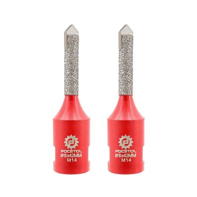 Focstol Diamant Mörtel Hakenbohrer - 2 Stück 8mm x 42mm Diamant Mörtelfräser