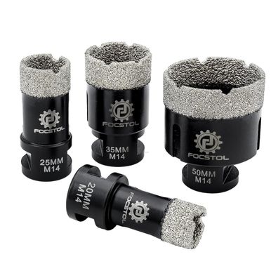 Focstol Diamant Fliesenbohrer Set 4-teilig (20-50mm) für Fliesen, Keramik