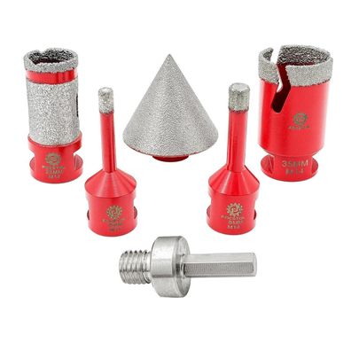 Focstol Diamant Fliesenbohrer Set, 6-teilig für Fliesen, Porzellan, Keramik