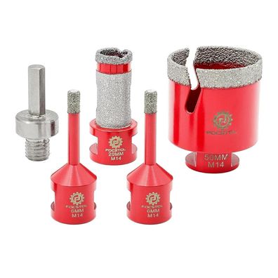 Focstol Diamant Fliesenbohrer Set (5tlg) für Porzellan, Keramik, Marmor - inkl