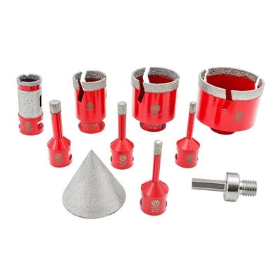 Focstol Diamant Fliesenbohrer Set 10-teilig für Fliesen, Keramik, Marmor, Granit