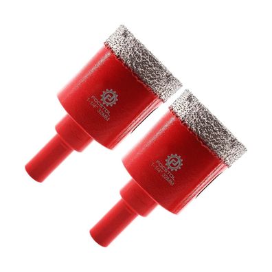 Focstol Diamant Fliesenbohrer 32mm (2 Stück) - Vakuumgelötet mit Dreikantschaft
