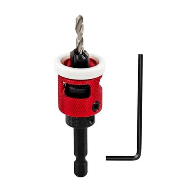 Focstol Bohrsenker mit Tiefenanschlag 4mm Kegelsenker-Bohrer-Set, 6,35mm