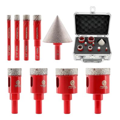 Focstol Diamant Fliesenbohrer Set 9tlg. (6-35mm) mit Fasenbohrer