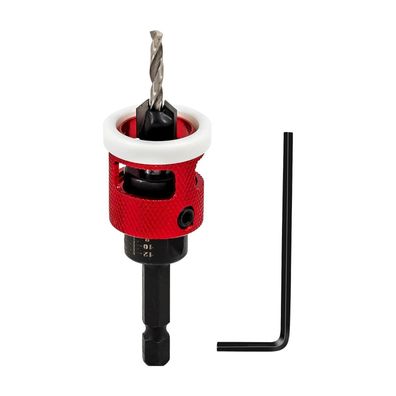 Focstol Bohrsenker mit Tiefenanschlag, 3,2mm Kegelsenker-Bohrer-Set, 6,35mm
