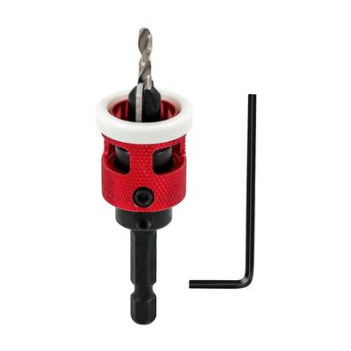 Focstol Bohrsenker mit Tiefenanschlag, 3,6mm Kegelsenker-Bohrer-Set mit 6,35mm