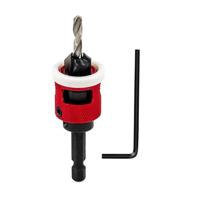 Focstol Bohrsenker mit Tiefenanschlag, 4,4mm Kegelsenker-Bohrer-Set mit 6,35mm