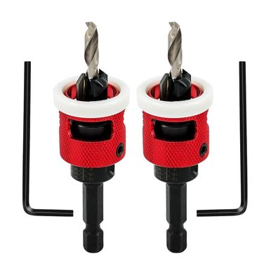Focstol Bohrsenker mit Tiefenanschlag (2 Stück) - 4,8mm Kegelsenker-Bohrer-Set