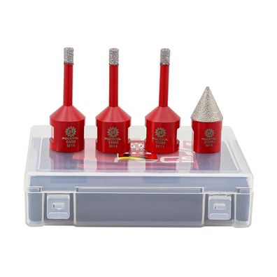 Focstol Diamant Fliesenbohrer Set 6/6/6mm + 20mm Fasenbohrer, M14 Gewinde