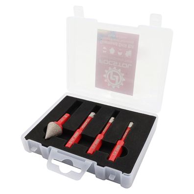 Focstol Diamant Fliesenbohrer Set 6/6/8mm Lochsäge mit 20mm Fasenbohrer für