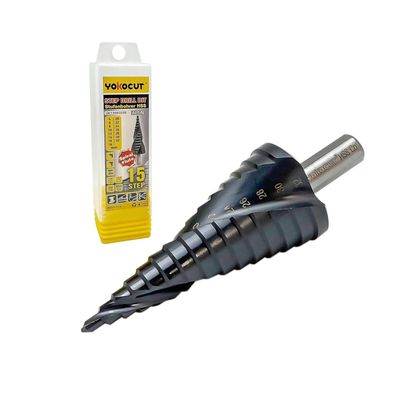 Yokocut Stufenbohrer 4-32 mm Kobalt HSS mit AlTiN-Beschichtung für Edelstahl